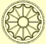 Snazzy line drawing made in Infini-D of a round fan window